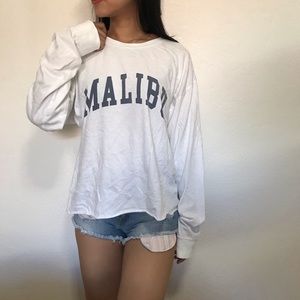 Camila Malibu graphic white long sleeve